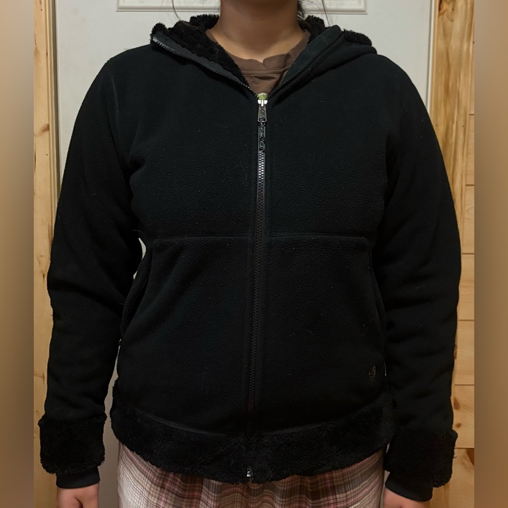Mountain Hardwear Monkey Woman fleece jacket, size L, black